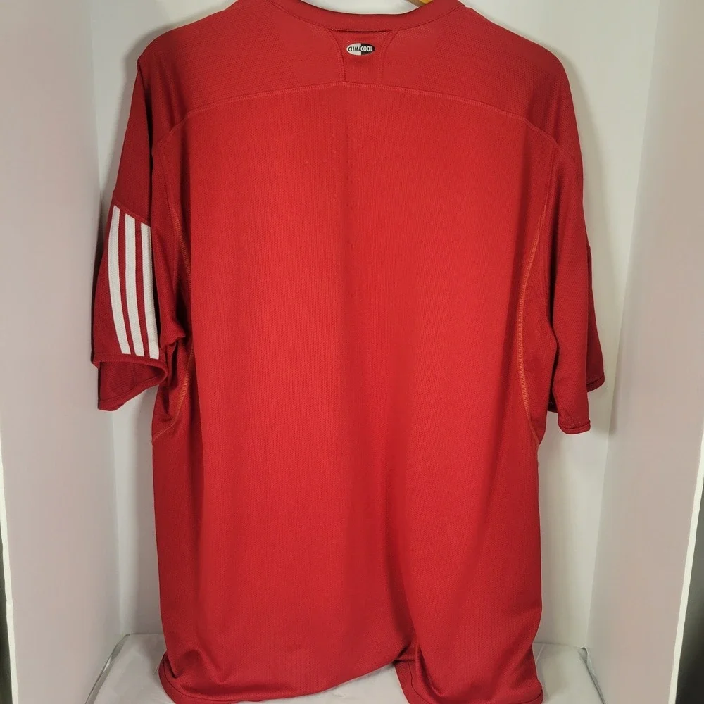 Adidas ClimaCool Mens Red Short Sleeve Athletic Training Shirt AK9001 Size XL